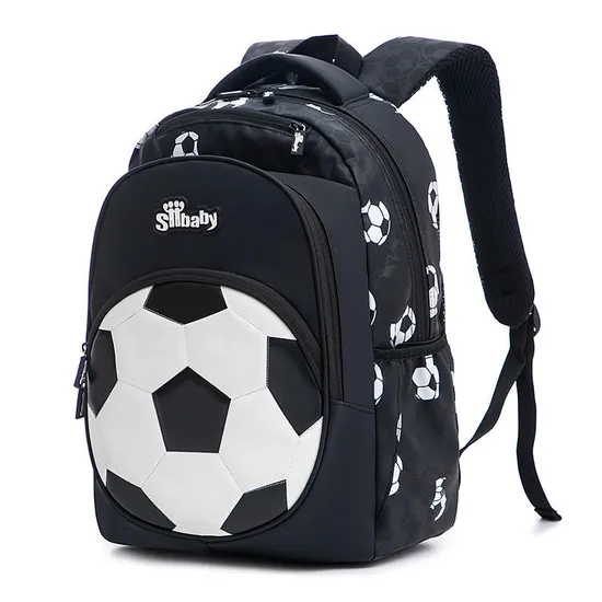 Boys Football Printed Backpack Student Soccer Schoolbag Large Capacity Fashion Polyester Backpack for Boys