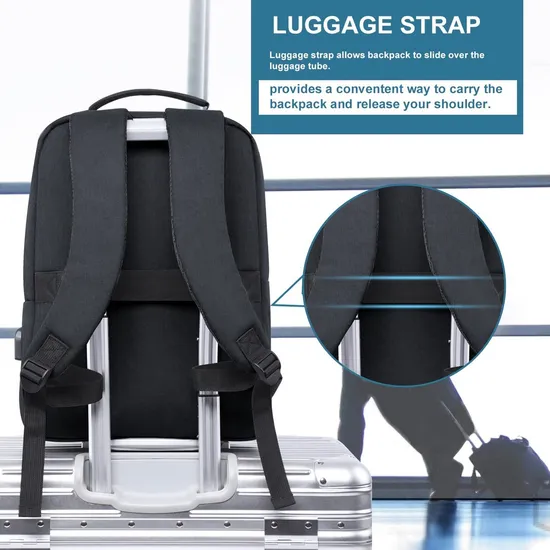 Factory Price Business Style Fashion Laptop Backpack Waterproof Computer Bags USB Rechargeable for Men Women Trip