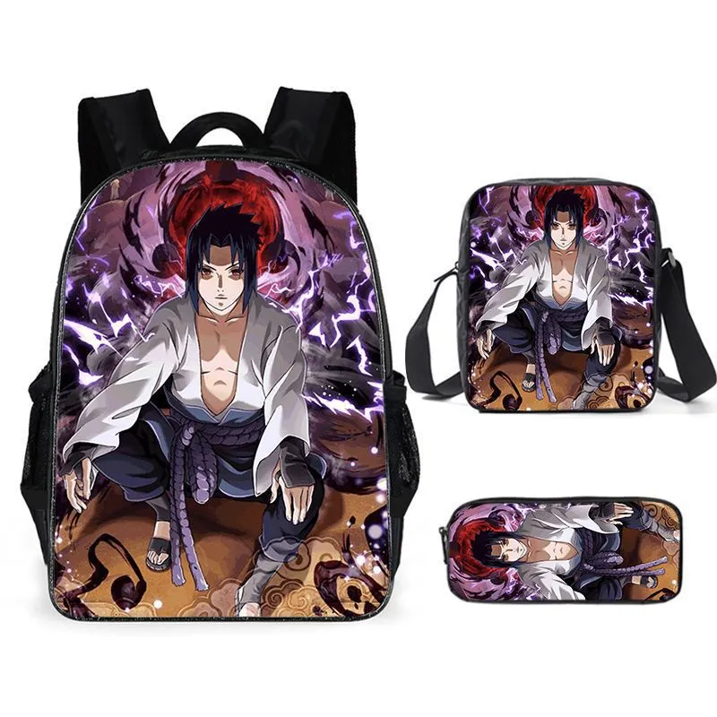 Factory Custom School Student 3 PCS Backpack Sets Backpack Shoulder Bag Pencil Case