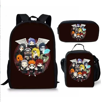 Factory Custom School Student 3 PCS Backpack Sets Backpack Shoulder Bag Pencil Case