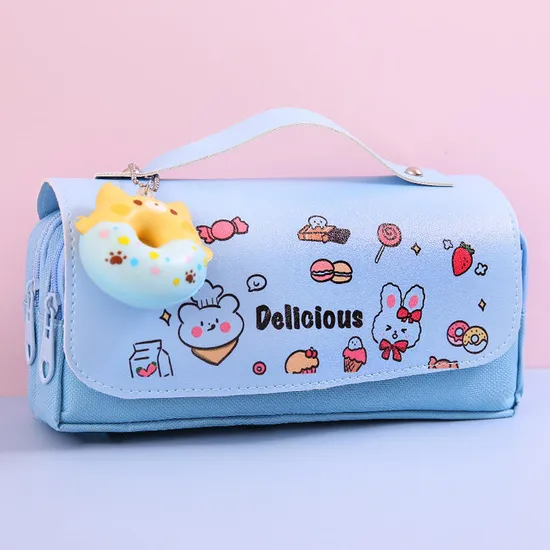 Large-Capacity Student Cute Decompression Stationery Bag Cartoon Creative Multi-Functional Stationery Box Pencil Bag