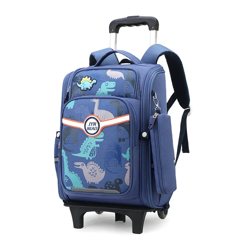 Elementary School Students Trolley Schoolbags Lightweight Towable and Detachable Two-Purpose Trolley Schoolbag