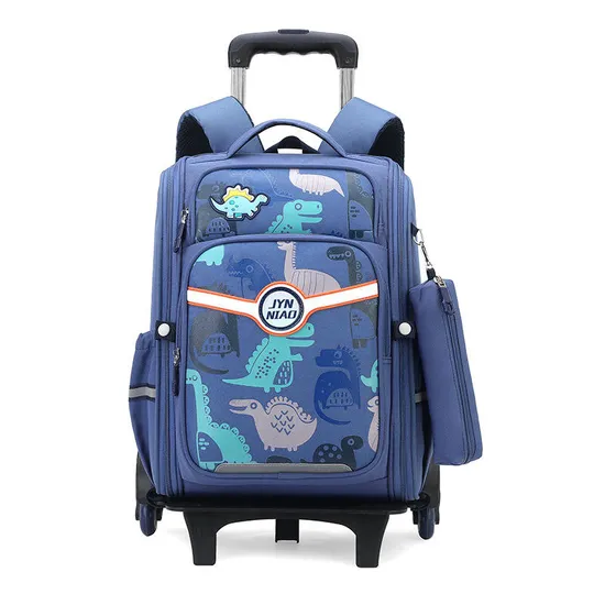 Elementary School Students Trolley Schoolbags Lightweight Towable and Detachable Two-Purpose Trolley Schoolbag