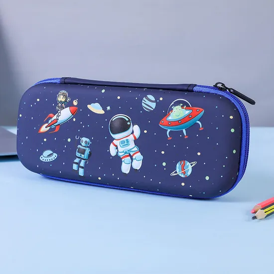 3D Embossed Pencil Case for Kids Pen Pouch for Kids Zipper Closure Crayon Organizer Box