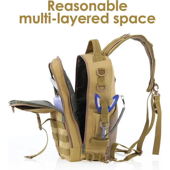 Factory Tactical Style Outdoor Fishing Backpack Fishing Rod Gear Bag