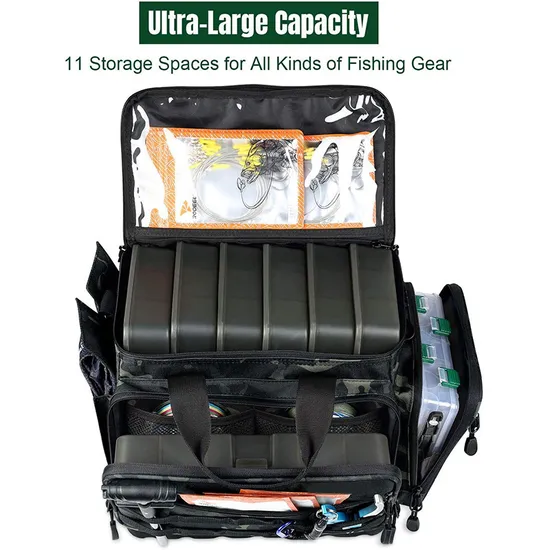 Factory Fishing Gear Waterproof Oxford Cloth Single Shoulder Portable Outdoor Fishing Bag
