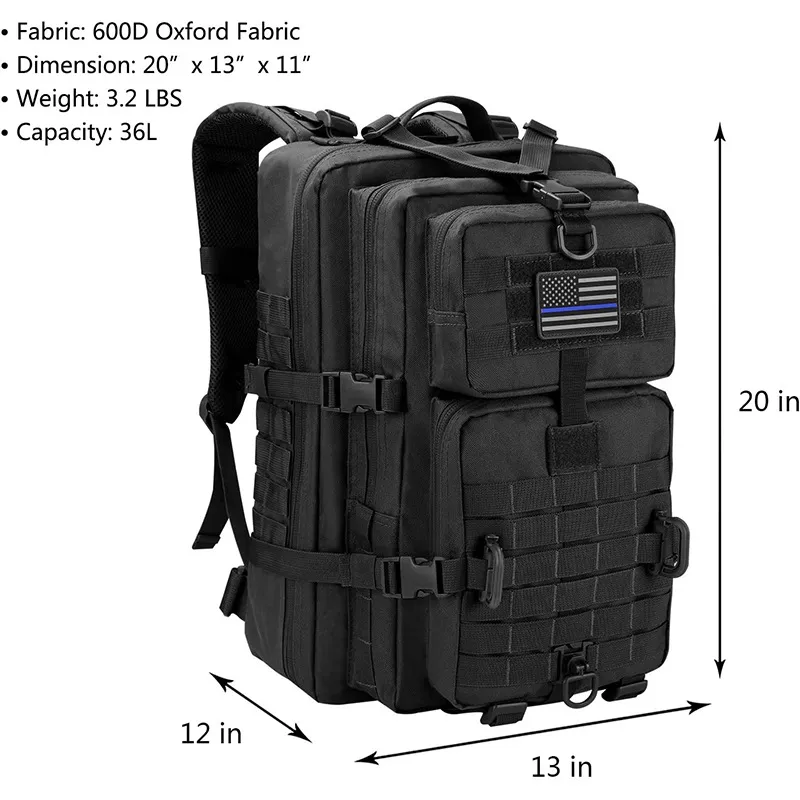Factory Wholesale Waterproof Oxford Cloth Outdoor Large Capacity Puzzle Bag Step Camping Backpack Tactical Backpack