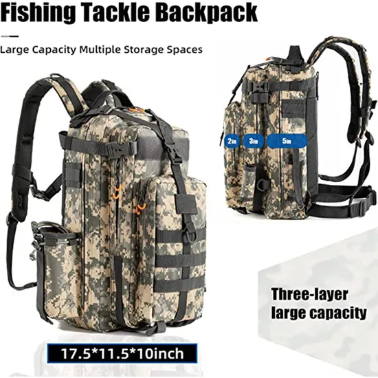 Factory Customized Tactical Outdoor Waterproof Fishing Backpack Fishing Gear Equipment Bag