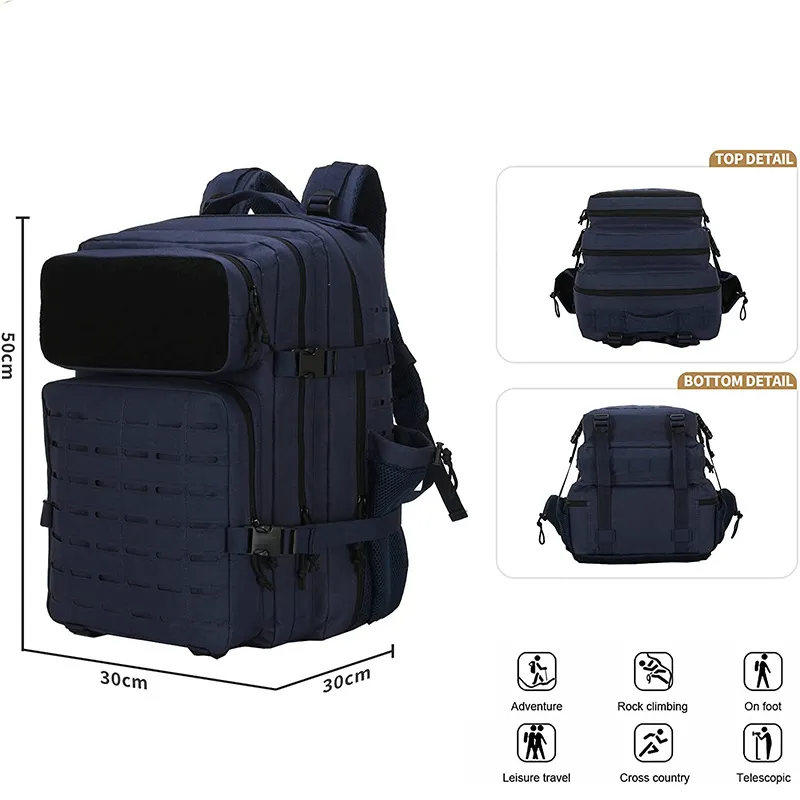 Customized Tactical Backpack Waterproof Oxford Cloth Belt Outdoor Hiking Backpack