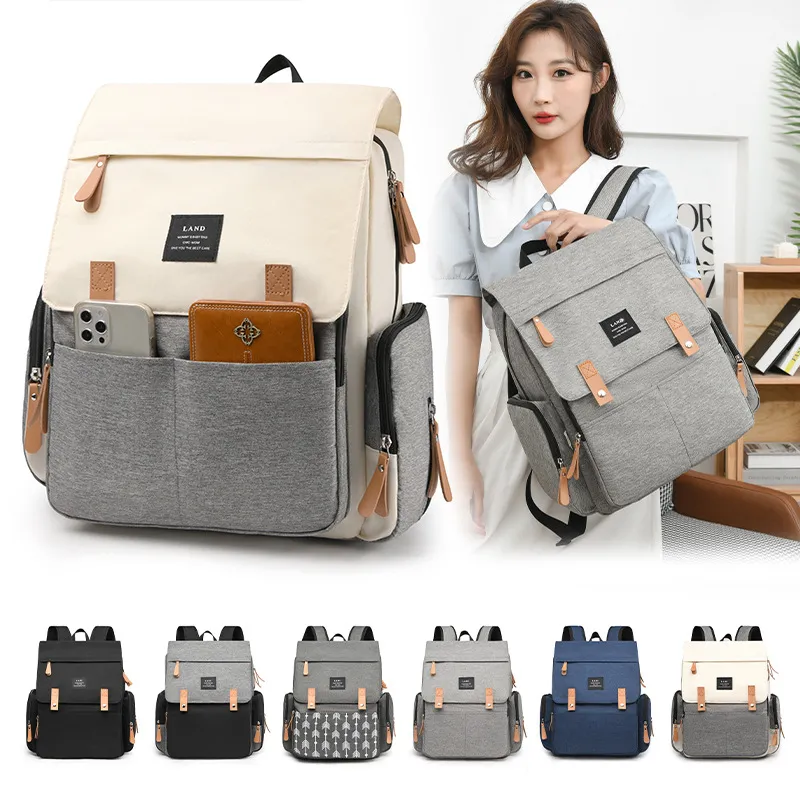 Mommy Bag Genuine Leather Mother and Baby Backpack