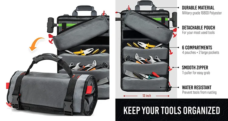 Factory Customized Cross-Border Convenient and Wear-Resistant Outdoor Portable Tools Bag