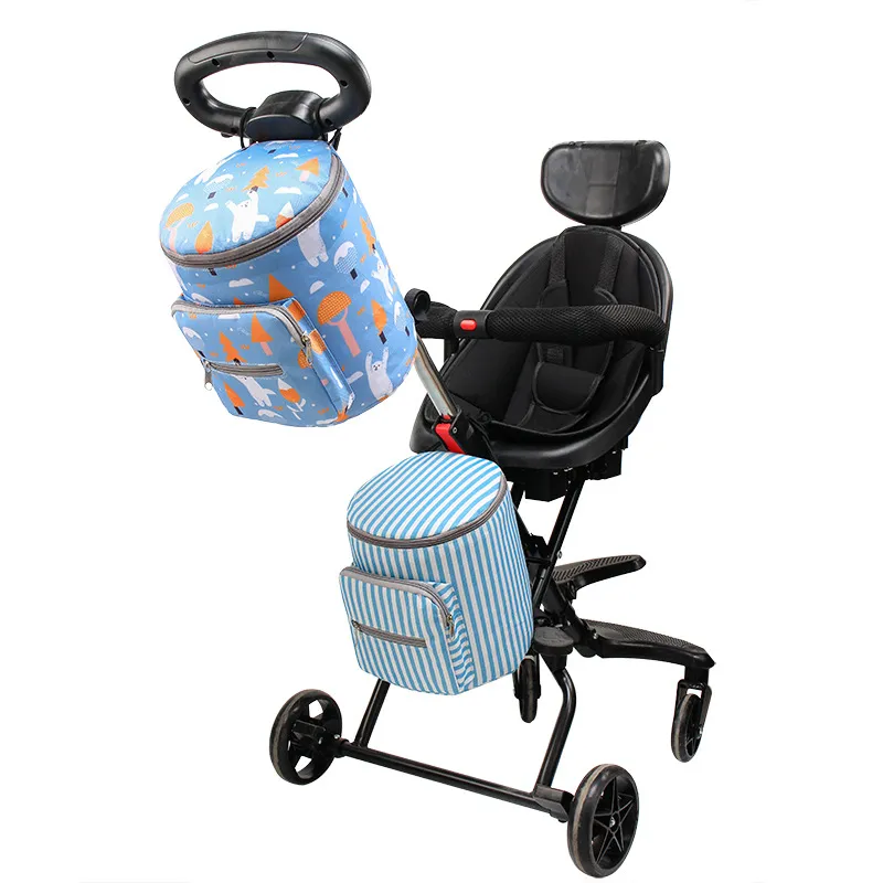 Mommy Bag Portable and Lightweight Diaper Bag Can Hang Baby Stroller Cylinder Bag