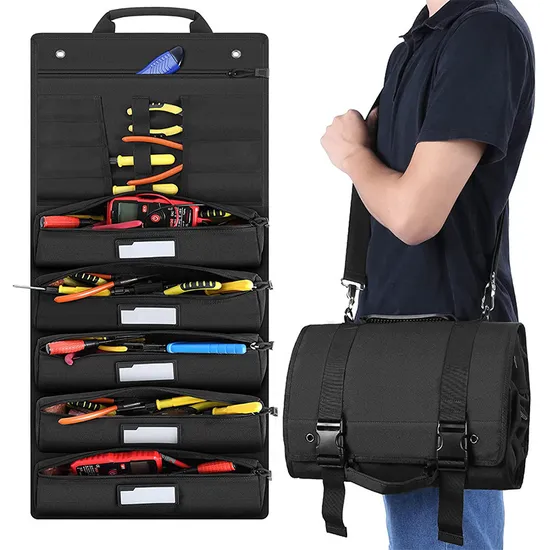 Factory Customized Cross-Border High-Capacity Wear-Resistant Portable Tool Storage Roll Bag Tool Storage Bag