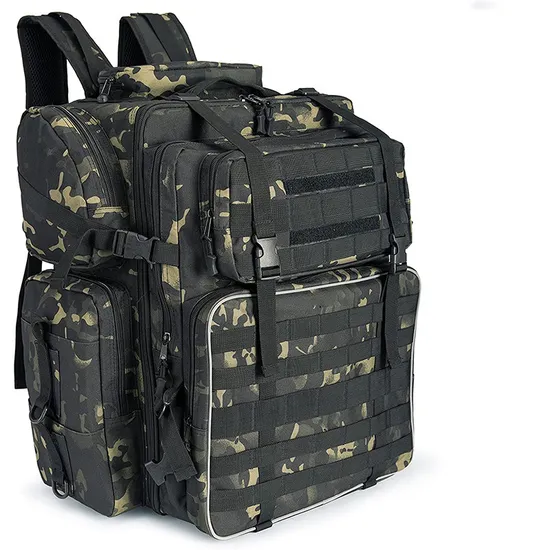 Factory Customized Tactical Camouflage Large Capacity Road Bag Fishing Gear Backpack Fishing Bag