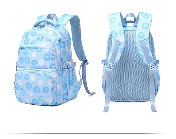 2024 New Cute Three Piece Set for Middle School Students with Printed Large Capacity Backpack