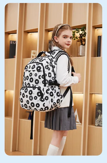 2024 New Cute Three Piece Set for Middle School Students with Printed Large Capacity Backpack