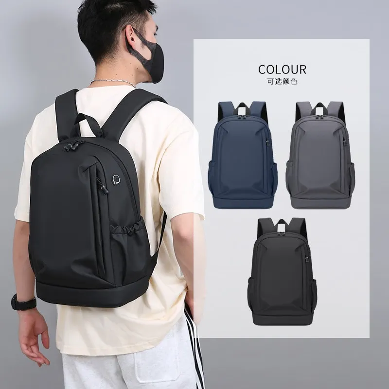 Mens Casual Business Computer Backpack with Large Capacity Oxford Cloth Lightweight Outdoor Backpack