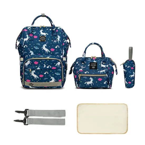 Mommy Bag Multi Functional Large Capacity Handbag Three Piece Set Mother Bag