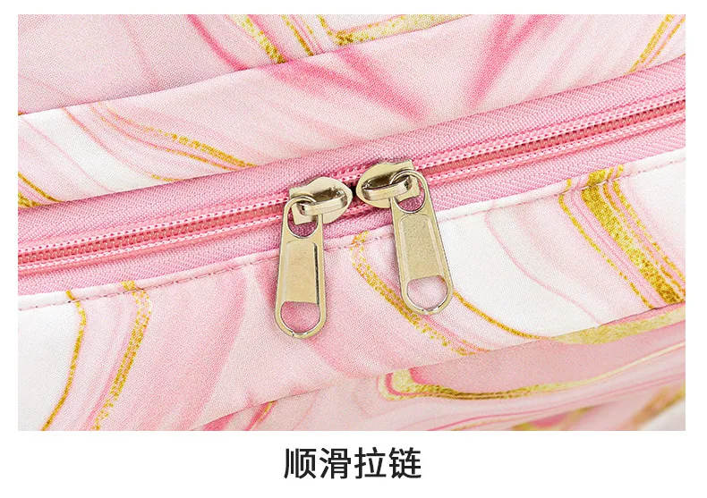 New Oxford Cloth Backpack Student Large Capacity Three Piece Set Printed Campus Backpack for Women