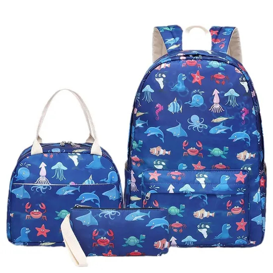 Children′s Backpack Three Piece Set for Elementary School Students Cute Lightweight Backpack