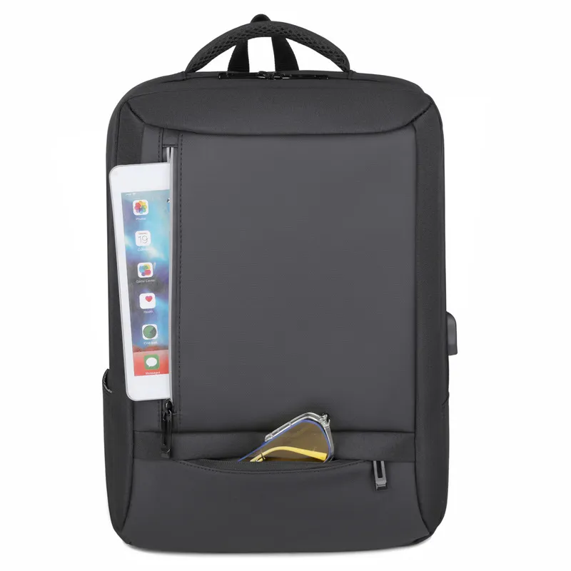 Oxford Cloth 14 Inch Computer Backpack with USB Charging Port Business Backpack