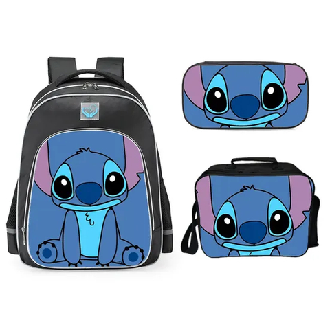 2024 Factory New Stitch Backpack Three Piece Set for Primary and Secondary School Students Backpack