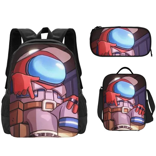 Factory Customized Backpack Three Piece Set Game Peripheral Backpack Pencil Case Shoulder Bag