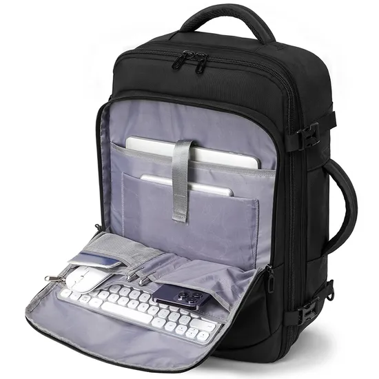 New Business Men Large Capacity Expandable Travel Backpack USB Charging Multi Functional Waterproof Backpack