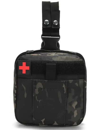 Tactical Leg Medical Kit Multifunctional First Aid Kit Waist Bag Outdoor Molle Accessory Bag