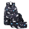 High School Female Unicorn Children′s Backpack Customized Crossbody Bag Pen Bag Three Piece Set