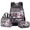 2024 New 3D Kuromi Student School Bag Backpack Lunch Bag Pen Bag Three Piece Set