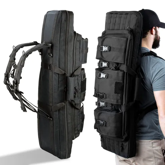 Factory Customized Sports Outdoor Tactical Gun Bag Three-Layer Fishing Gear Bag