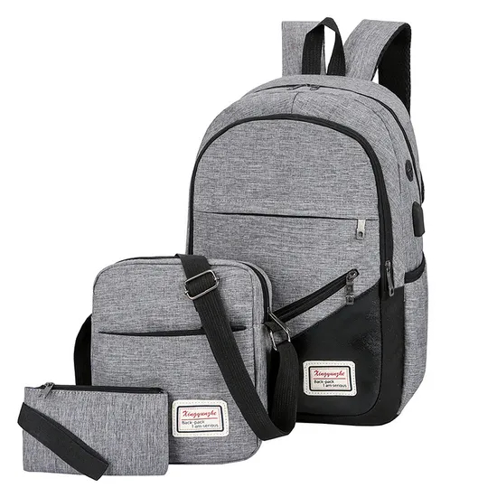 Factory Three Pieces Backpack Set Casual Business Computer Backpack