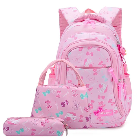 Wholesale Student Backpack Three Piece Set Fashionable Printed Backpack