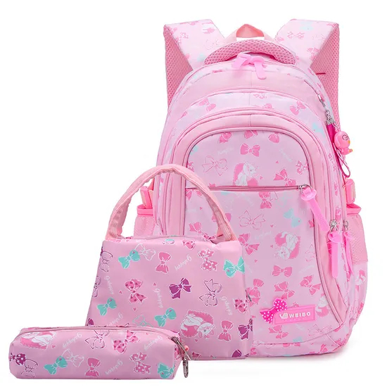 Wholesale Student Backpack Three Piece Set Fashionable Printed Backpack