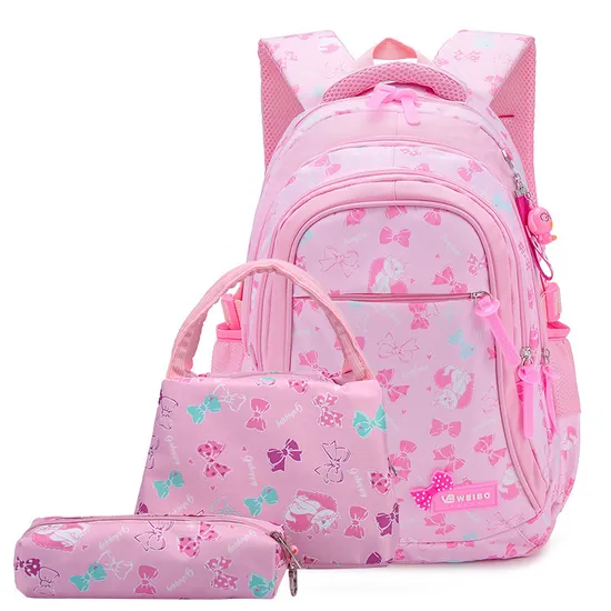 Wholesale Student Backpack Three Piece Set Fashionable Printed Backpack