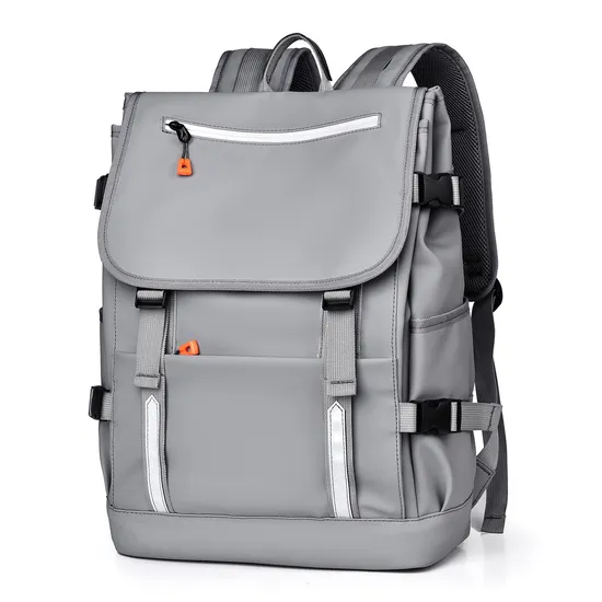 2024 New Mens Lightweight Large Capacity Business Reflective Stripe College Student School Backpack