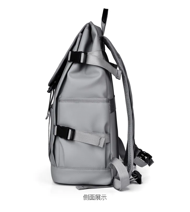 2024 New Mens Lightweight Large Capacity Business Reflective Stripe College Student School Backpack