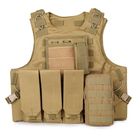 Outdoor Tactical Vest Solid Color Wear-Resistant Extended Waterproof Fabric for Training Clothes Vest