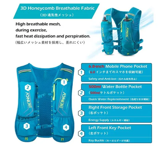 Outdoor Sport Hydration Backpack Water Bladder Bag for Hiking Cycling