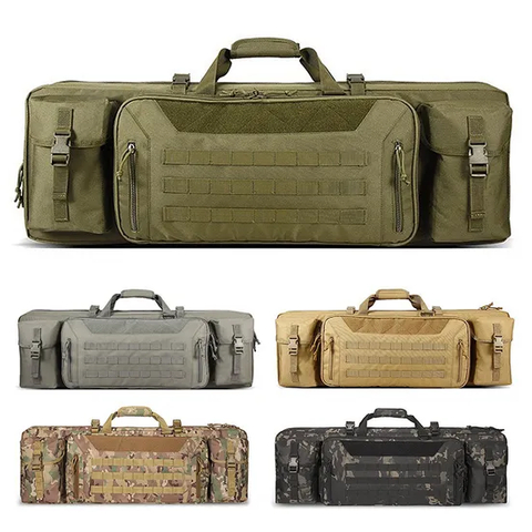 Outdoor Tactical Gun Bag with Large Capacity Double-Layer Wear-Resistant and Waterproof Outdoor Training Gun Storage Bag