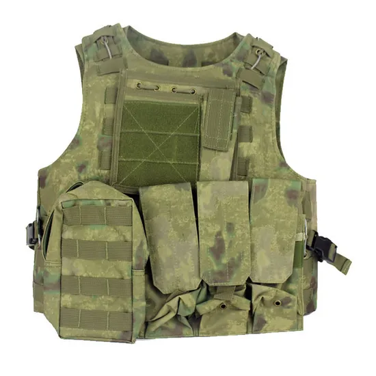 Tactics Anti War Steel Wire Vest with Python Pattern Camo Molle Vest Factory Direct Sales
