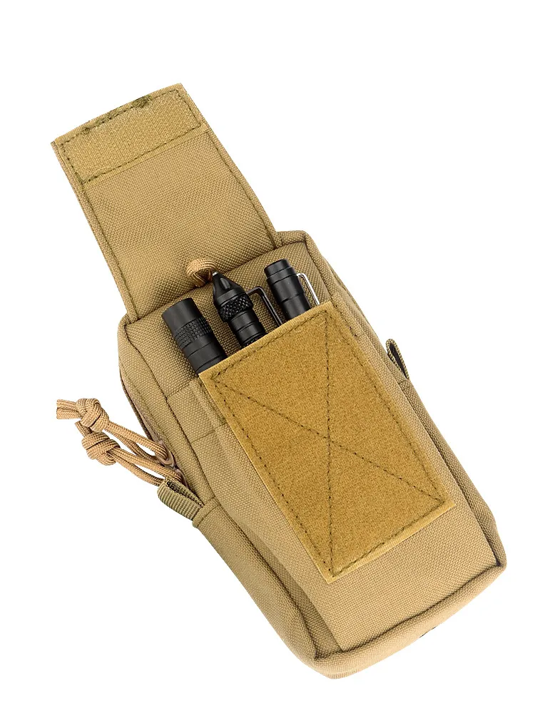 Shoulder Strap Hanging Bag Outdoor Tactical Bag Molle Accessory Walkie Talkie Phone Bag