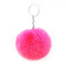 Wholesale Cute Fluffy Keychain Pompom Rabbit Fur Ball Key Chain Car Keyring Women Key Holder Bag Pendant Charm