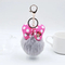 Pink Puff Keychain POM Mickey Head Keychain Pompom Tassel Keychain Pink
