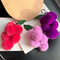 Creative Fruit Keyring Faux Rex Rabbit Fur Grape Pendant Cute Bag Accessories Key Chain