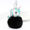Wholesale Rabbit Plush Faux Painted Love Pericardium Pendant Peach Heart Heart Shaped Pompom Keychain
