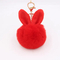 Hot Fluffy Girly POM POM Keyring with Ear Round Shaped Fur Ball Mini Plush Keychain