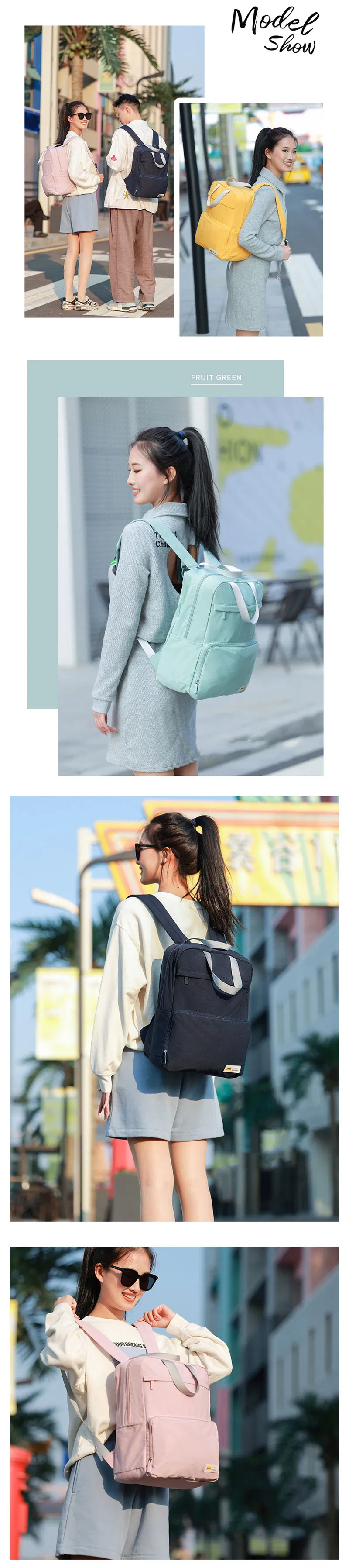 Light Leisure Large Capacity Foldable Travel Bag Backpack