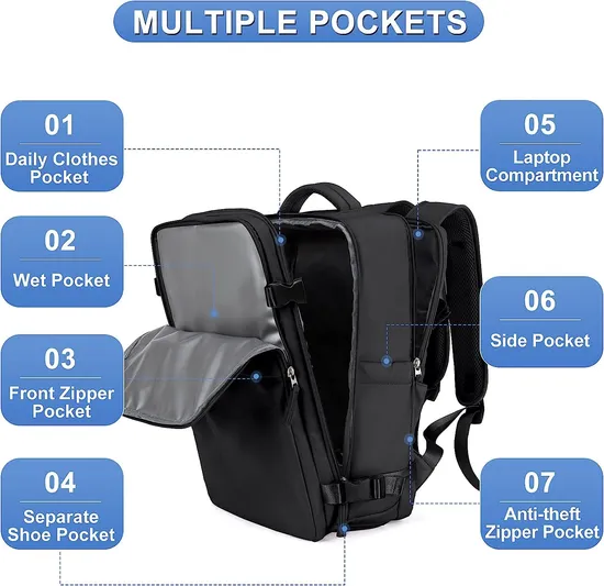 Custom Laptop Backpack Mochila Waterproof Carry on Travel Bags Hiking Men Unisex Business Bag